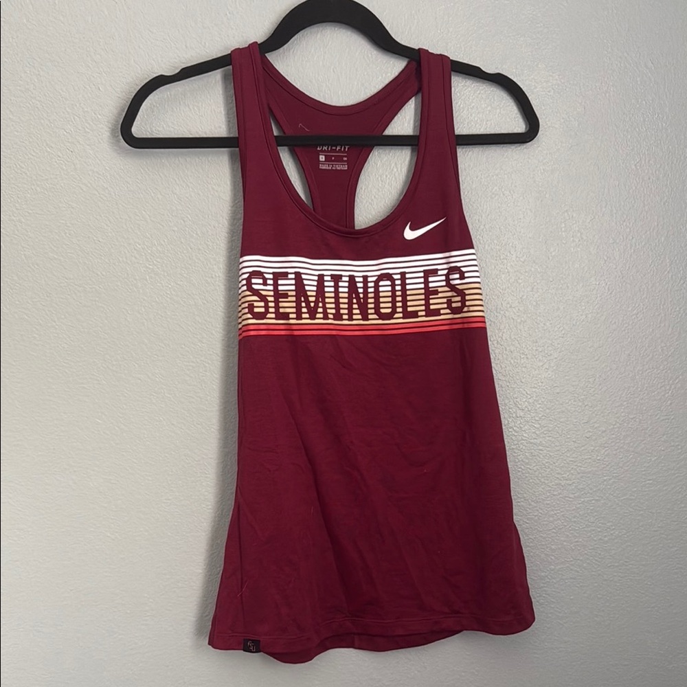Nike Red and White Sleeveless Tank Top